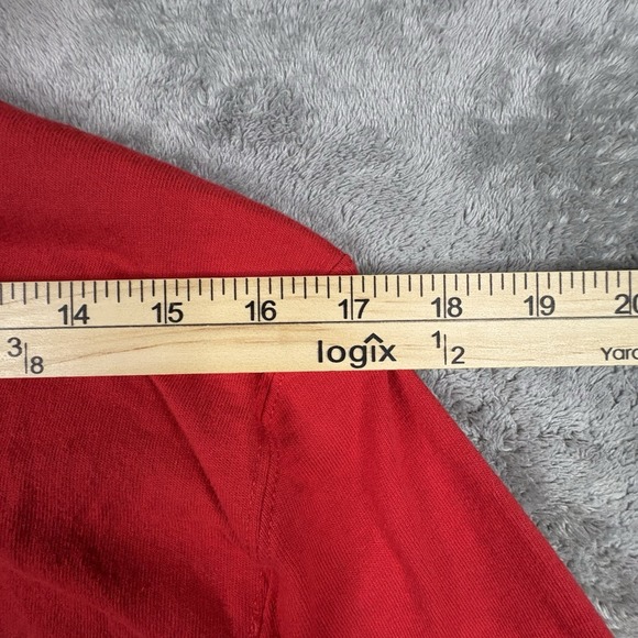 Champion Men's M Mid Weight T-Shirt Hoodie LS Red Cotton SEE DESCRIPTION - Picture 16 of 16